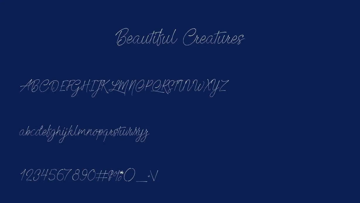 Beautiful Creatures Font