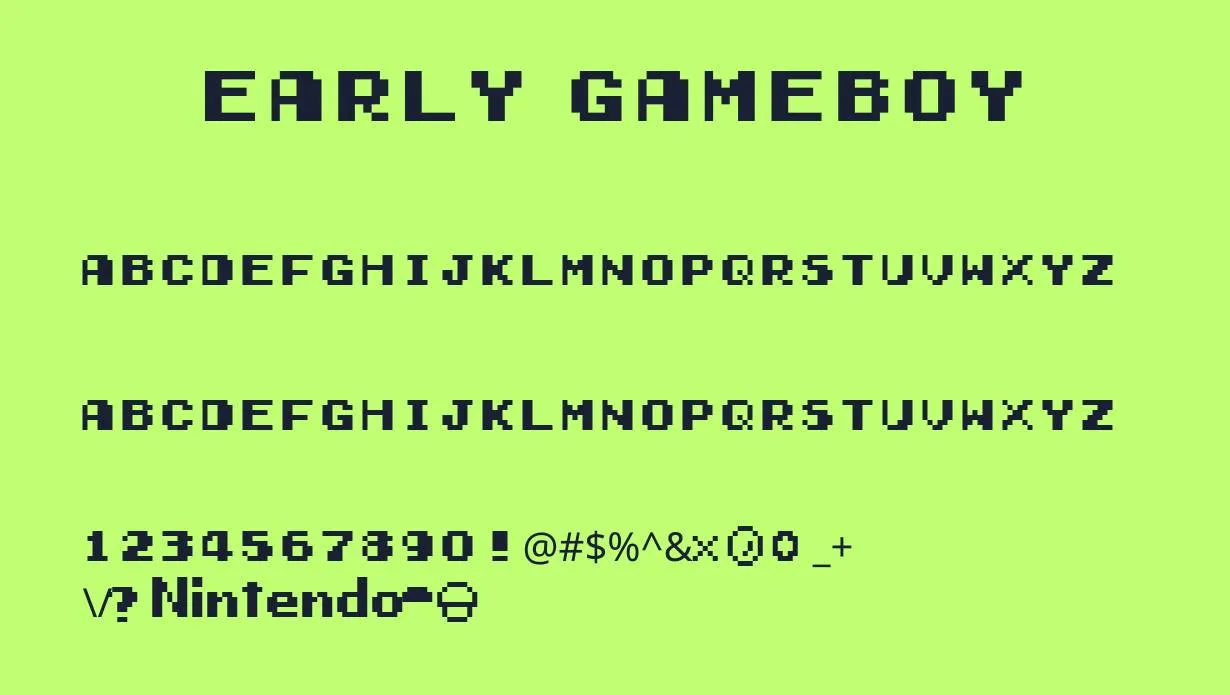 Early Gameboy Regular Font Free Download