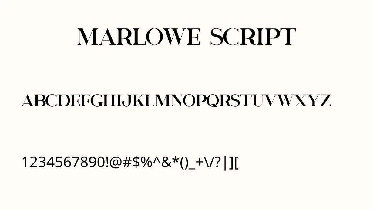 Marlowe Script Font