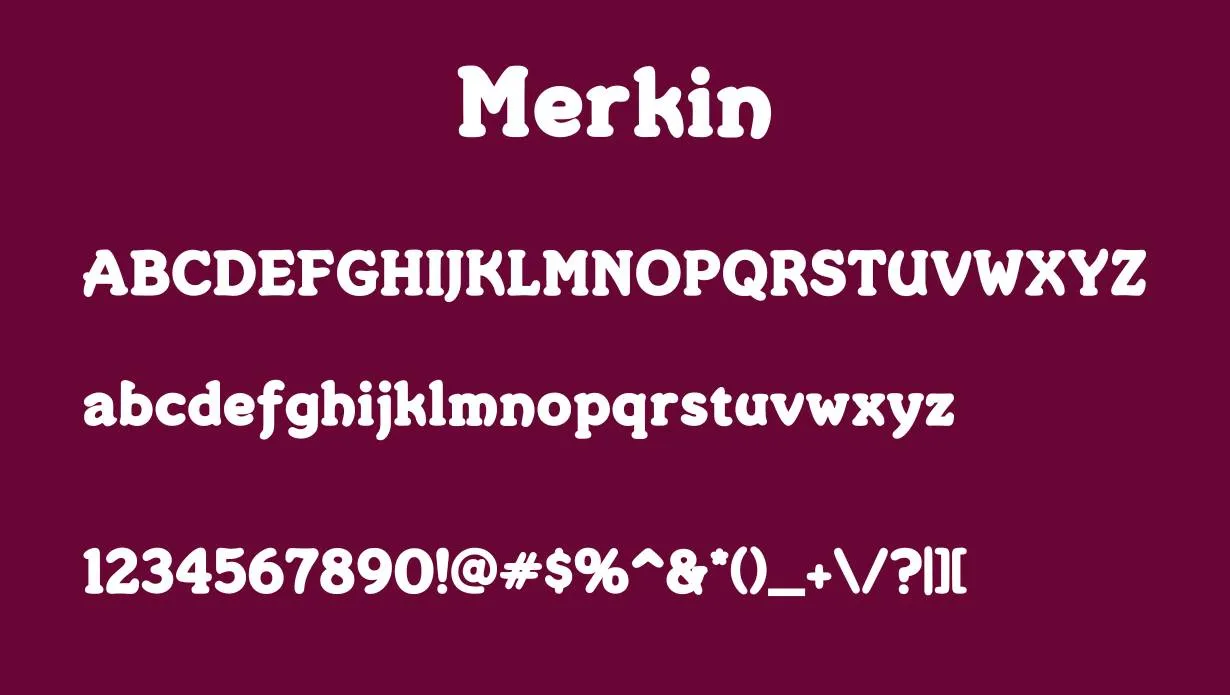Merkin Font