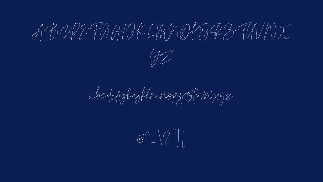 Mode Style Script Font