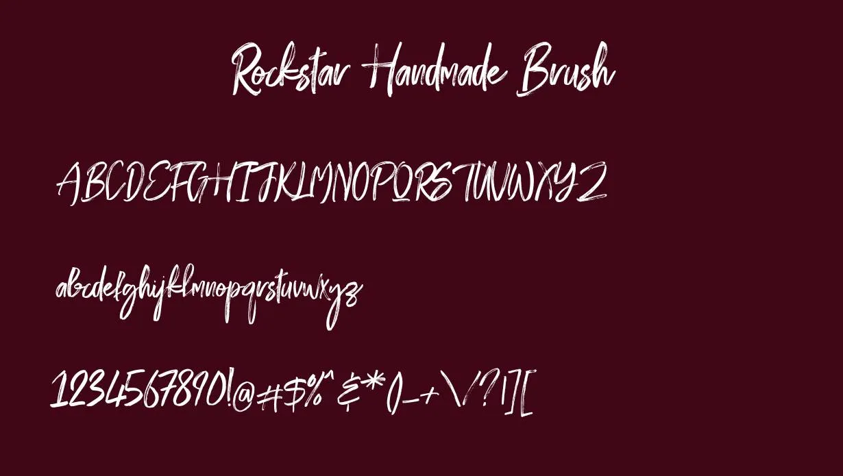 Rockstar Handmade Brush Font