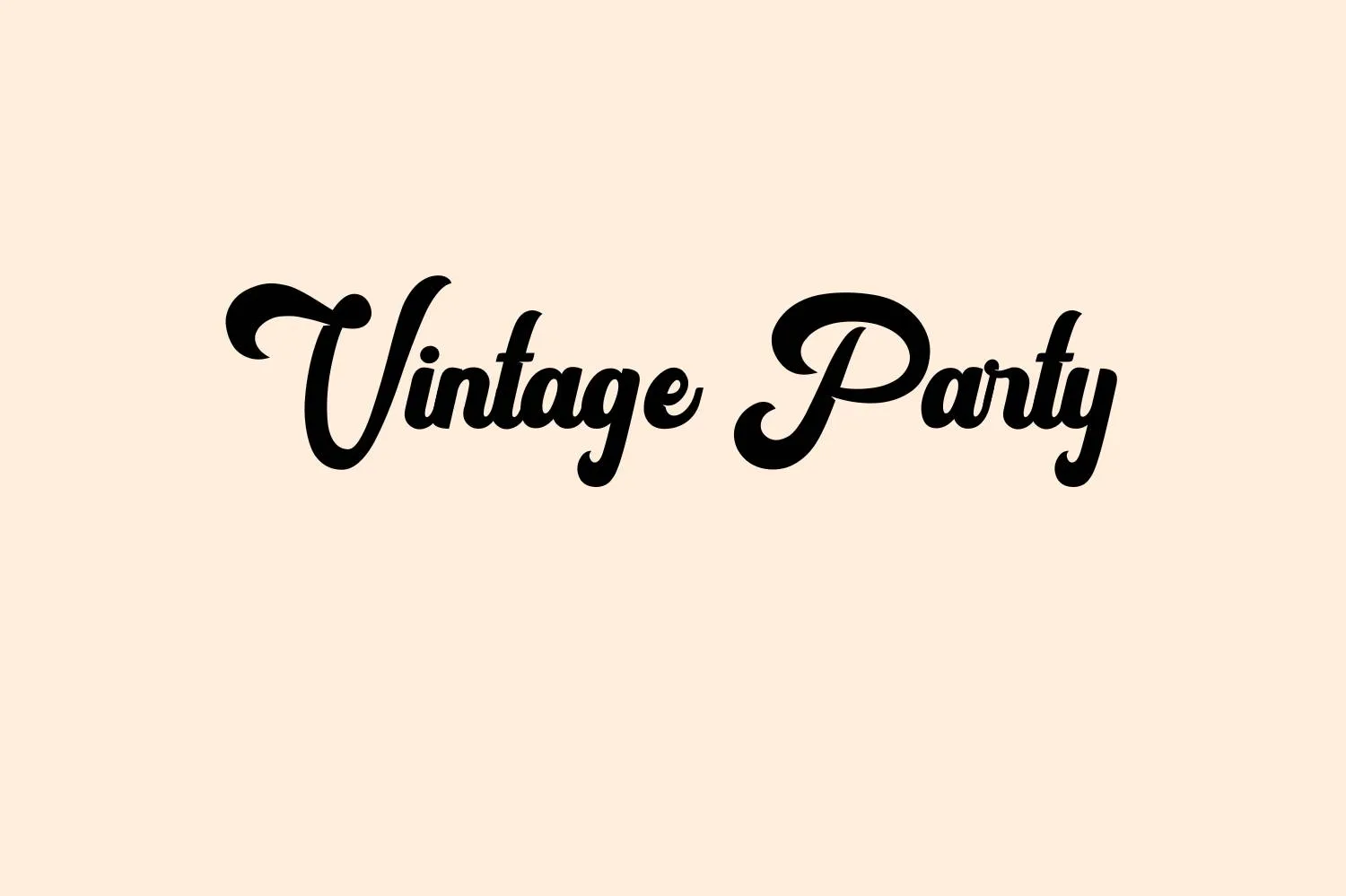Party. Font Script Vintage Party Bold Script Font Free Download