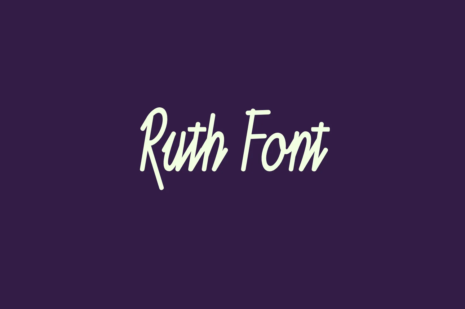 Caligraphy Ruth Ruth Font Free Download